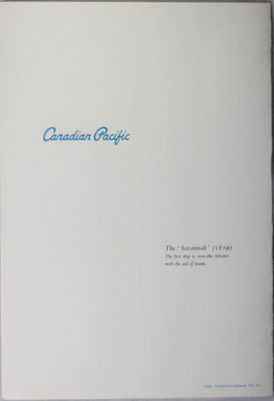 Canadian Pacific Steamships Menu Empress of England - 1962