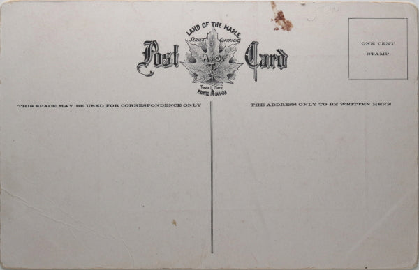 Canadian patriotic postcard, photo The Gore, Guelph (Ontario) c. 1910