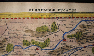 Carte Duché de Bourgogne par Mercator Hondius 1632