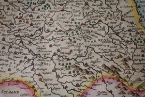 Carte France Picardie et Champagne par Mercator Hondius @1632