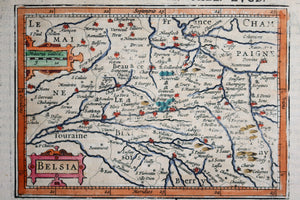 Carte de Beauce France par J. Janssonius @1650