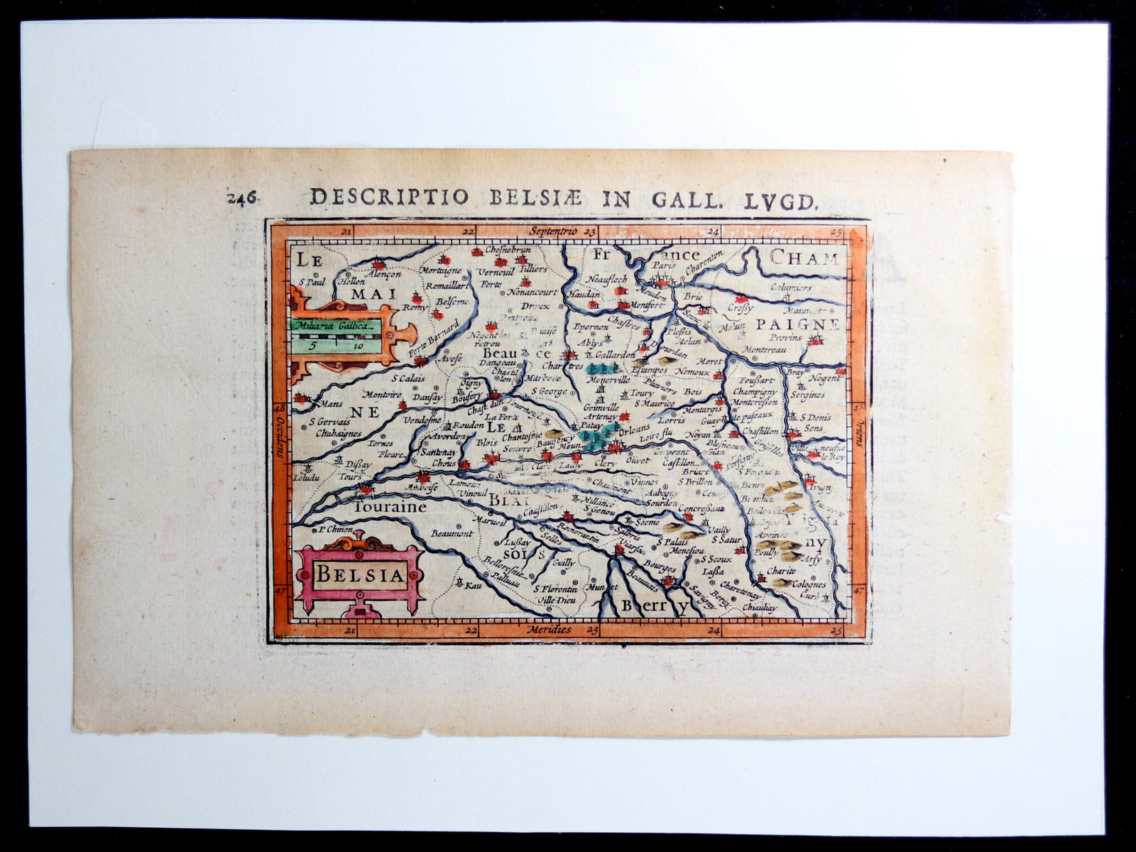 Carte de Beauce France par J. Janssonius @1650