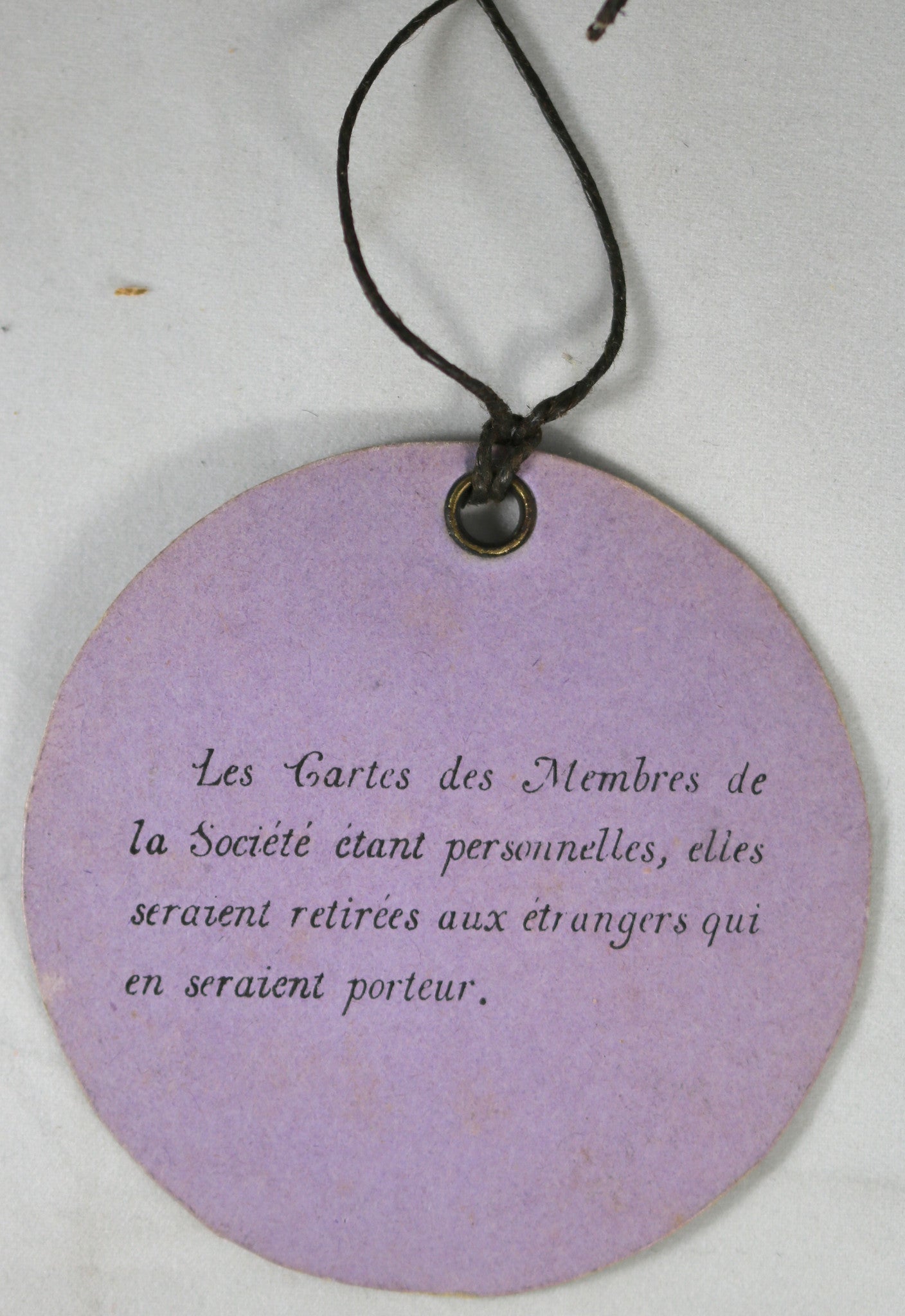 Carte personelle Société d'Encouragement Courses de Laon (hippique) 1902