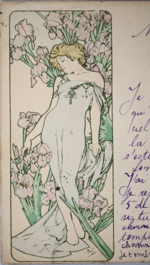 Carte postale avec image Belle Epoque de Mucha 1939()