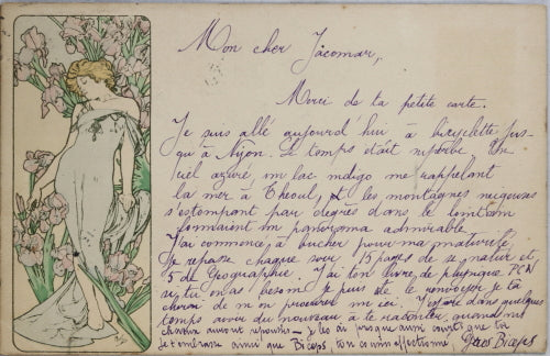 Carte postale avec image Belle Epoque de Mucha 1939()