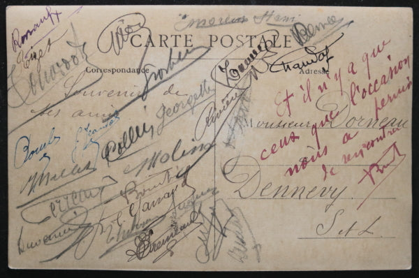 Carte postale photo Tabac Montceau-les-Mines (Saône-et-Loire) c. 1910