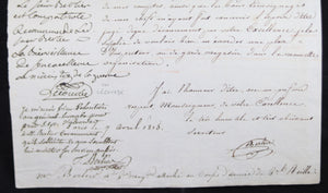 Cent Jours 1815 demande au Prince d'Eckmul, Minstere de la Guerre, pour avancement
