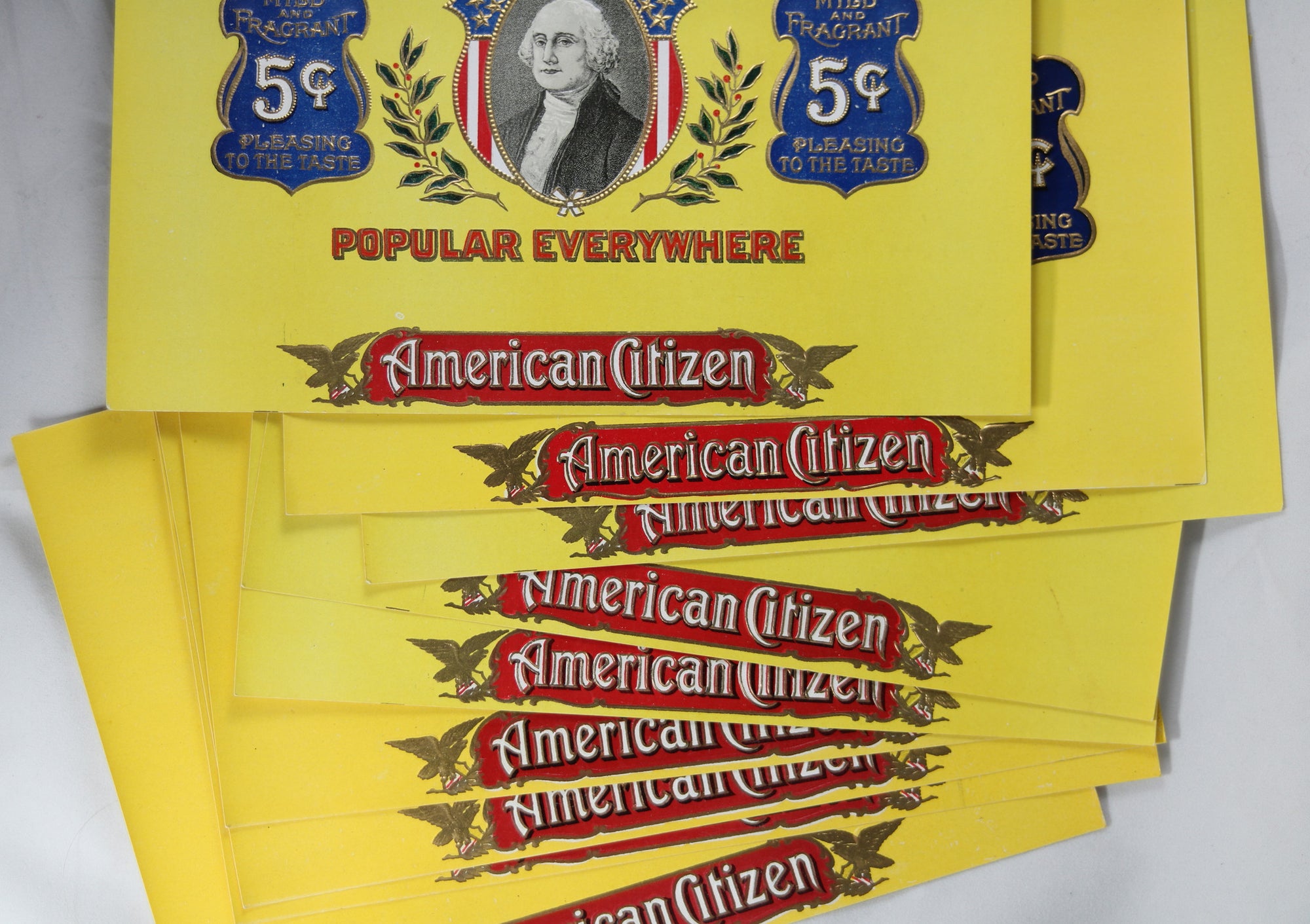 Cigar box inner label ‘Hand Made American Citizen 5¢’ @1920