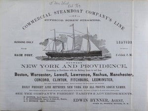 Civil War 1863 engraved Steamer on invoice for Providence Tool bullets