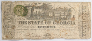 Confederate State of Georgia 1863 $1 note