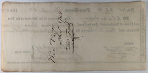 Dec. 4th 1848 Allentown PA Lehigh County Poor-House cheque weaving