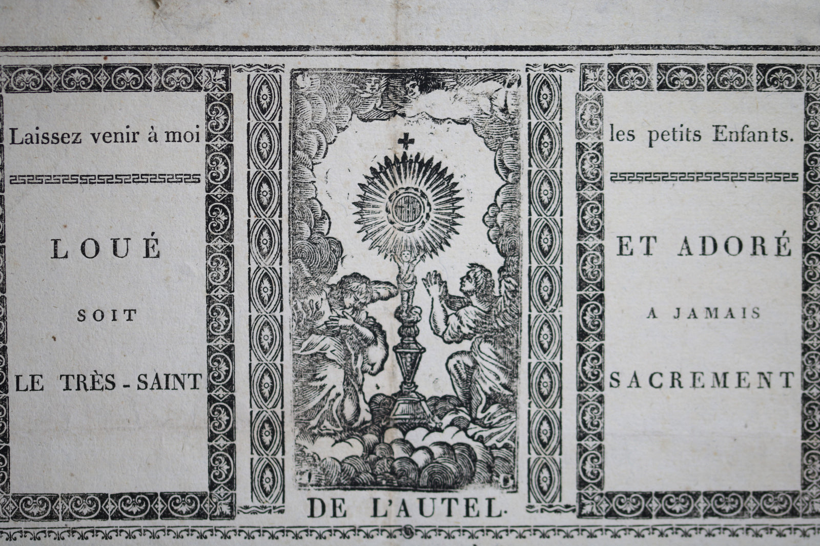Document 1818 souvenir de la Premiere Communion (Lons-le-Saunier, Jura)