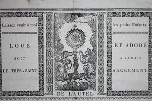 Document 1818 souvenir de la Premiere Communion (Lons-le-Saunier, Jura)