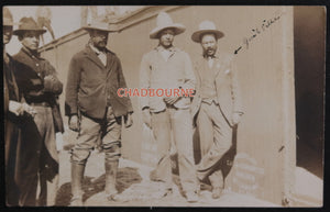 Early 1900s 3 photo postcards Pancho Villa, refugee camp, women horses
