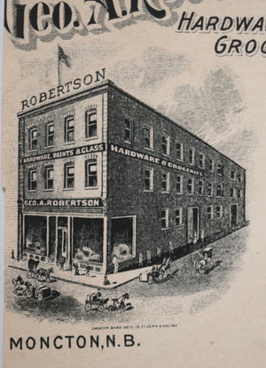 Early 1900s advertising cover George Robertson Hardware Moncton N.B.