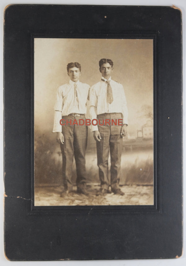 Early 1900s B&W photo of two African-American brothers (?) in Kansas Early 1900s B&W photo of two African-American brothers (?) in Kansas
