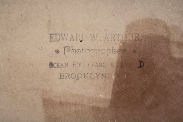 Early 1900s family photo of mom, 3 kids and bike, Brooklyn NY