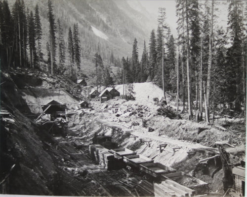 Early CPR photo of building of railway in Western Canada @1910s