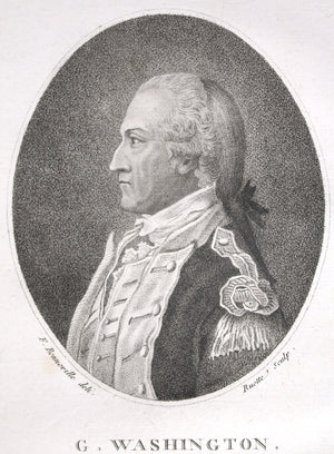 Early French engraving of George Washington @1796