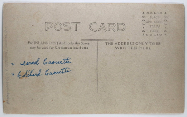 Early photo postcard of Waterloo Quebec baseball team c. 1910