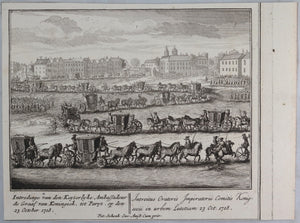 Estampe image entré de l'ambassadeur Néerlandais à Paris 1718 @1730