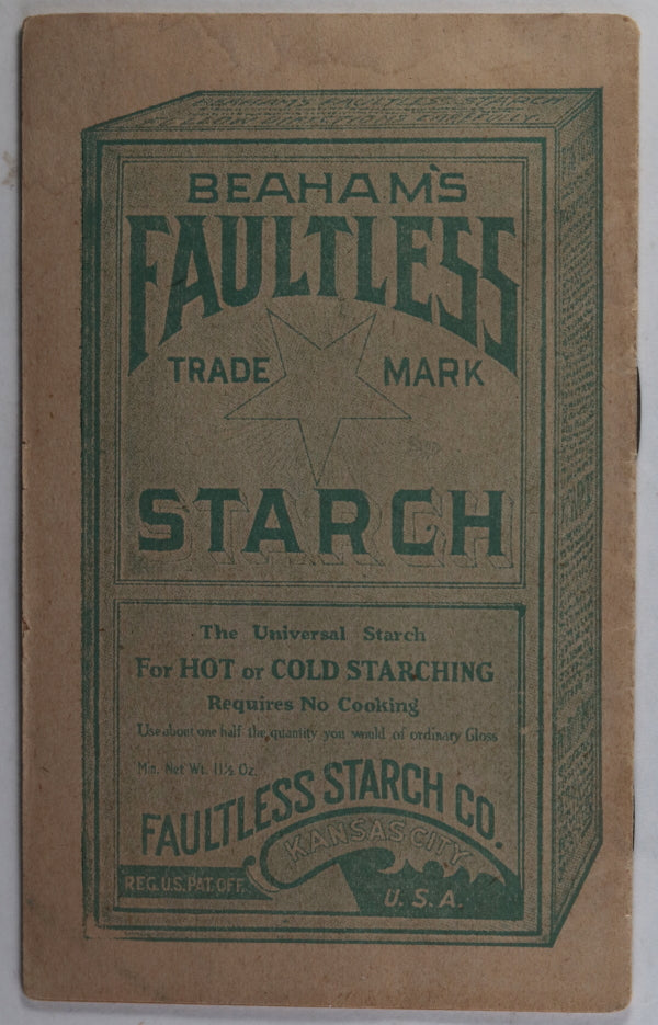 Faultless Starch, Kansas City advertising booklet #12 @1900 Faultless Starch, Kansas City advertising booklet #12 @1900