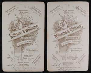 Four CDV photos of women, Williams & Williams Cardiff Wales c.1890s