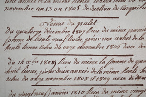 France Nantes, compte des rentes de Madame de Grandmaison 1804-1811