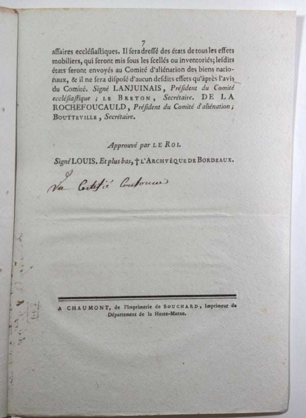 France Révolution lot de 4 loidécrets 1790-1793