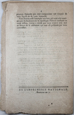 France 1798 discours anti-esclavage par député noir au Conseil des 500 