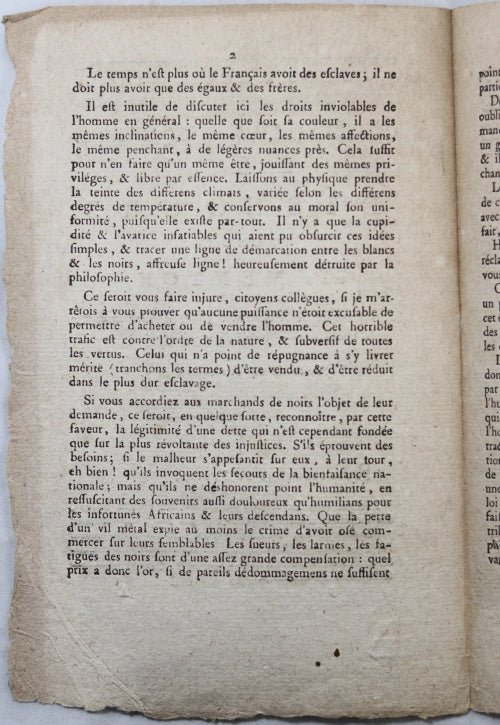 France 1798 discours anti-esclavage par député noir au Conseil des 500 