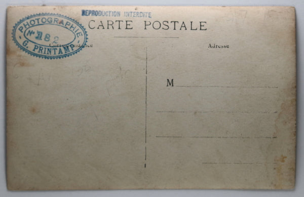 France carte postale, photo pilote Charles Perron en vol c.1910