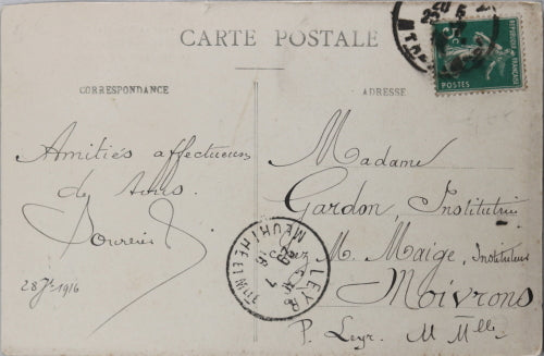 France deux cartes postales avec photos biplans 1910-13