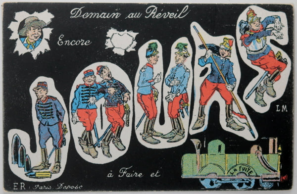 France deux cartes postales militaires illustrées @Guerre 14-18