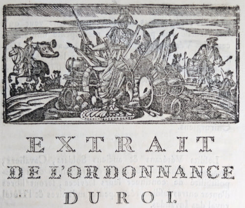 France document sur récompenses militaires 1776 (Louis XVI)