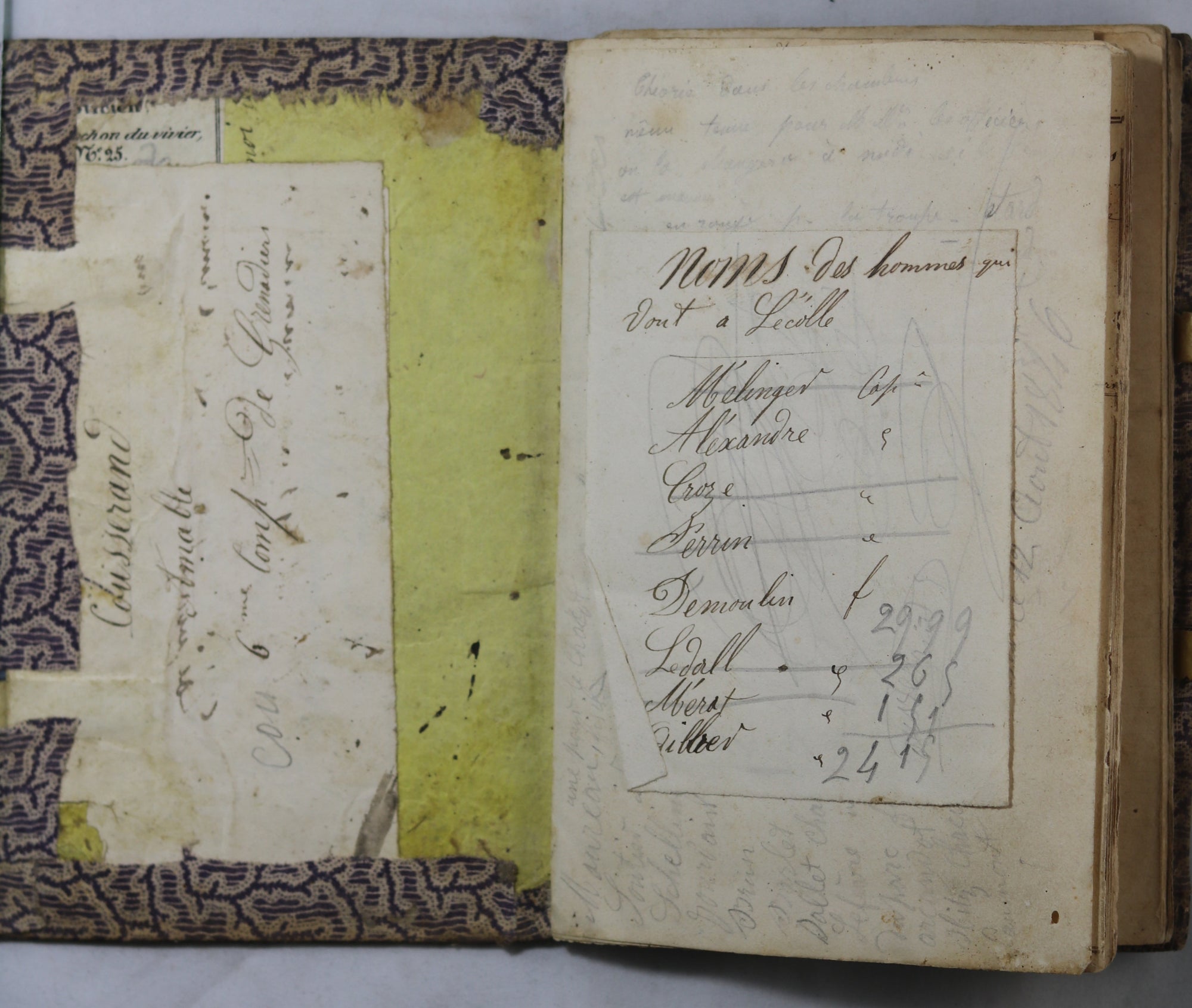 France livret Caporal Cousserand compagnie grenadiers @1840