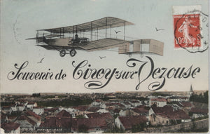 France trois CPA illustrées avec thème d’aviation c.1910-28