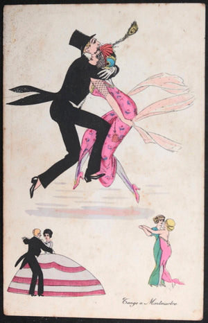 France carte postale ‘Tango à Montmartre’ c.1910s