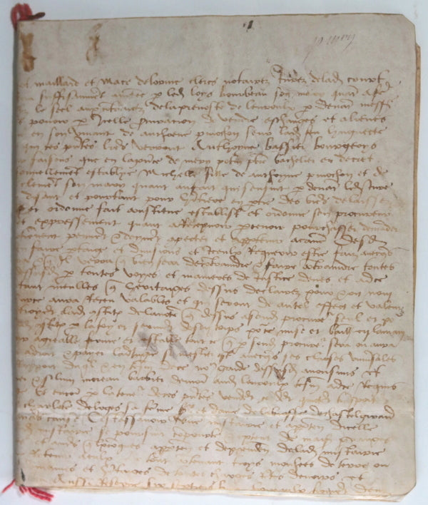 France livre de comptes d'agriculteur 1822-1835, couvert parchemin16e