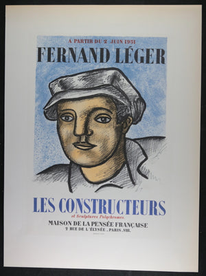 French poster for Fernand Leger sculpture exhibition Paris 1951 (Repro)