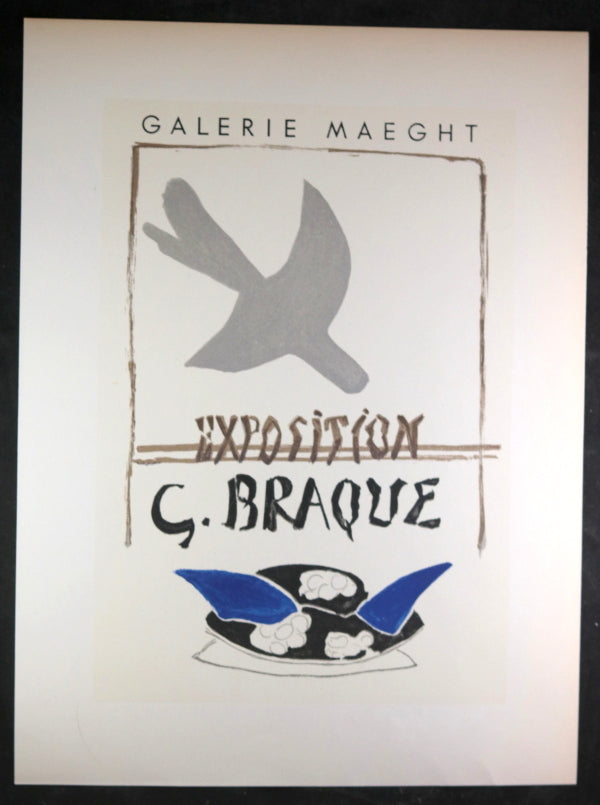 French poster for George Braque exhibition Paris 1959 (Repro)