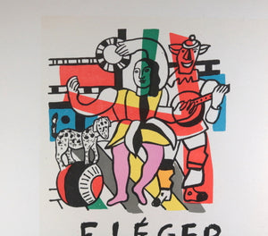 French poster for exhibition Francois Leger paintings Paris 1954 (Repro)