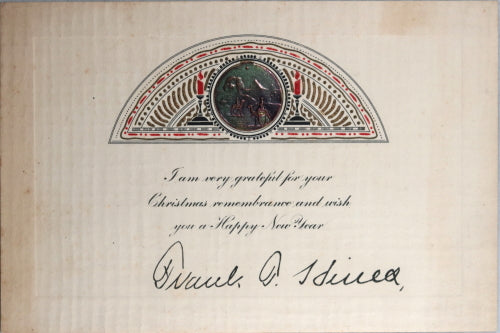 General Frank T. Hines decorated Xmas and NY’s card