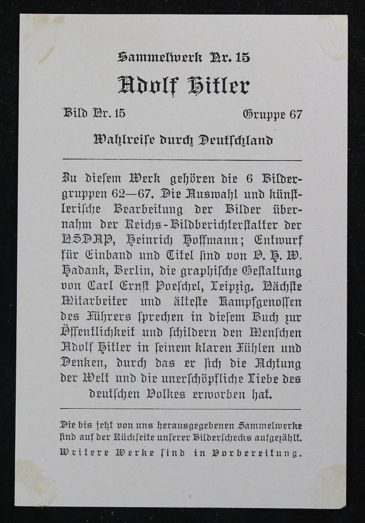 German propaganda photograph Hitler and his Mercedes (prewar)