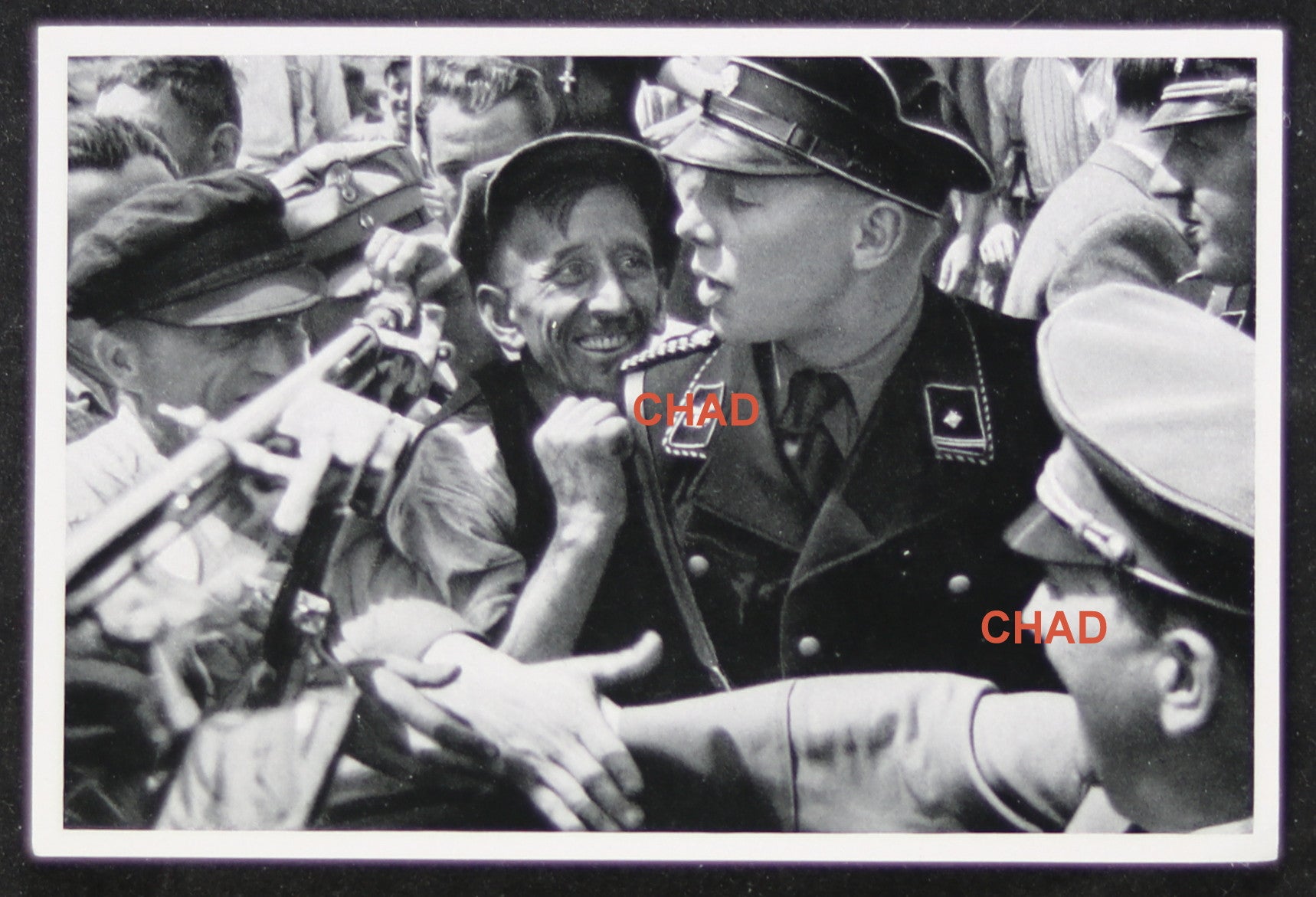 German propaganda photograph Hitler in a crowd (prewar) German propaganda photograph Hitler in a crowd (prewar)