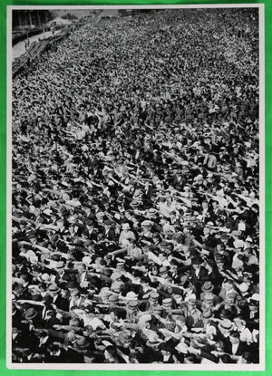 German propaganda photograph Hitler rally in 1934