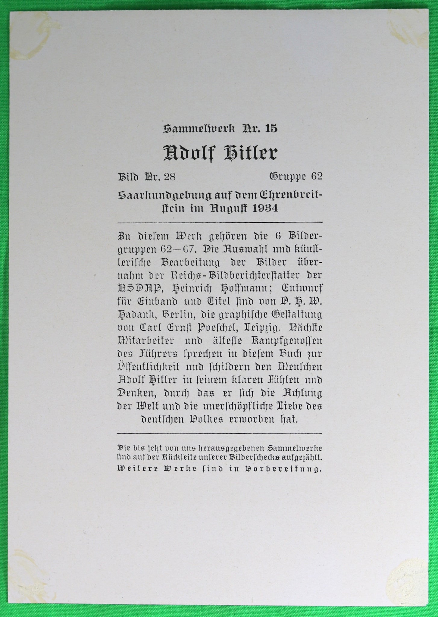 German propaganda photograph Hitler rally in 1934