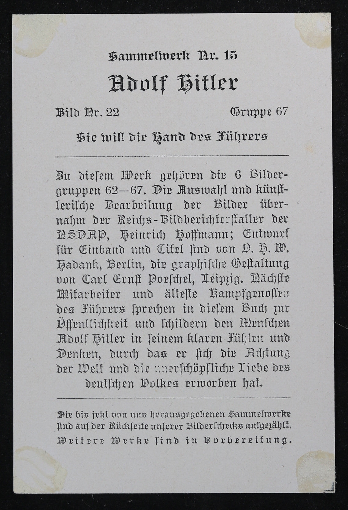 German propaganda photograph young girl meeting Hitler @1935