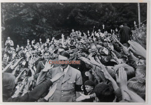 German propaganda photograph Hitler before his country house (Eagle's Nest)