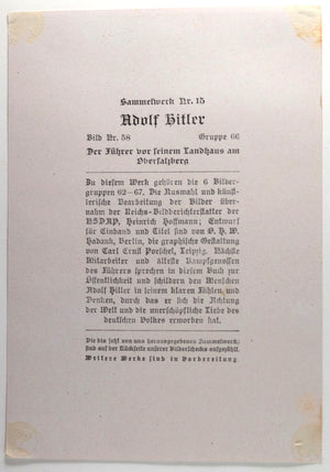 German propaganda photograph Hitler before his country house (Eagle's Nest)